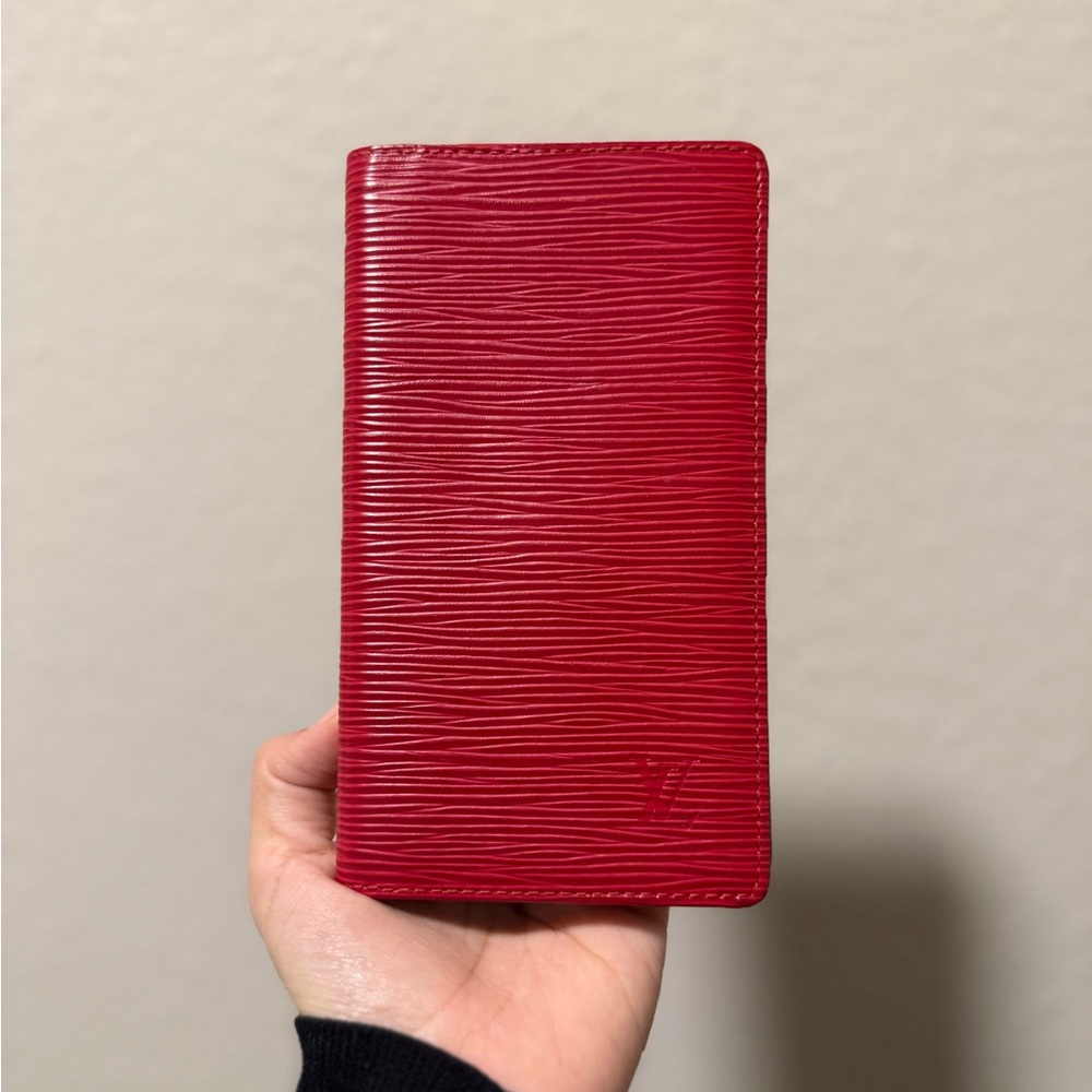 Louis Vuitton EPI Red Leather Passport Wallet
